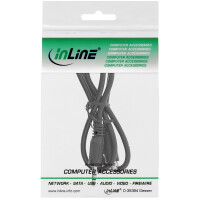 InLine® Audio Adapterkabel, 3,5mm Stereo Stecker/Einbaubuchse mit Gewinde, 0,6m