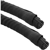 InLine® Self Closing Sleeving, black, 10mm diameter, 5m