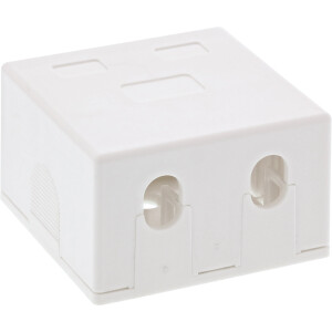 InLine® Surface Mount Box for keystone 2x RJ45, white