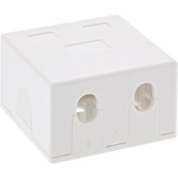 InLine® Surface Mount Box for keystone 2x RJ45, white