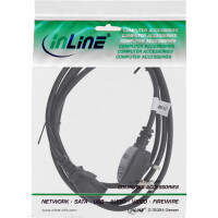 InLine® power cable England male / 3pin IEC C13 male, 1m