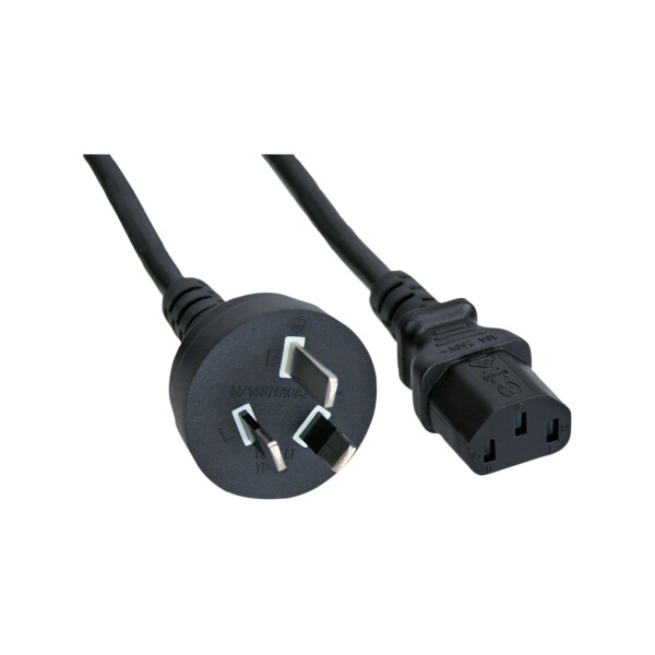 InLine® Power cable, Australia/Argentinia to 3pin IEC C13, black, 1,0m