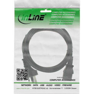 InLine® Netzkabel, Netzstecker Australien auf Kaltgerätestecker C13, 0,5m