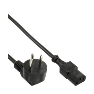 InLine® Power cable, Israel plug to IEC, black, 5.0m