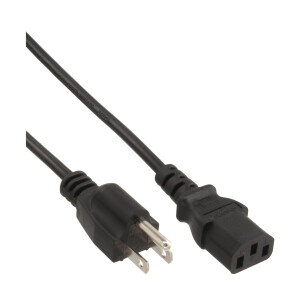 InLine® power cable, Japan plug to IEC, black, 0.5m