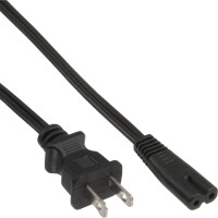 InLine® Netzkabel, Netzstecker USA auf Euro 8 C7 Stecker, 1m