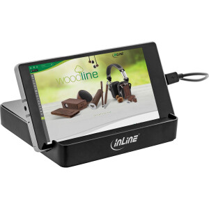 InLine® USB Type-C Mini Docking Station, suitable for Samsung Galaxy with DeX function, with PD, tablet stand, USB 3.0, HDMI