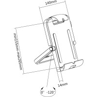 InLine® Tablet Halterung 4-in-1 für VESA-, Wand- oder Tischmontage, universal für 7"-10,1"