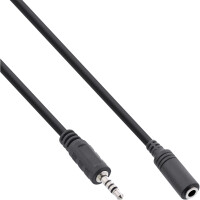 InLine® Audio Adapter Cable 4 Pin 2.5mm male / 4 Pin 3.5mm female 3m