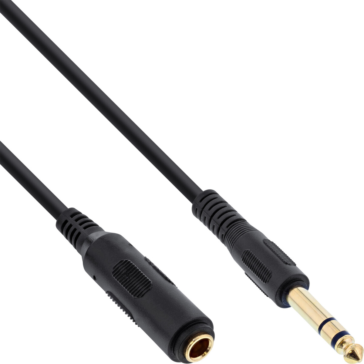 InLine® Headphone extension cable 6.3mm Stereo M/F,...