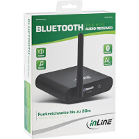 InLine® Bluetooth True Hi-Fi Audio Receiver, DAC, BT 4.1, aptX, Cinch + Toslink