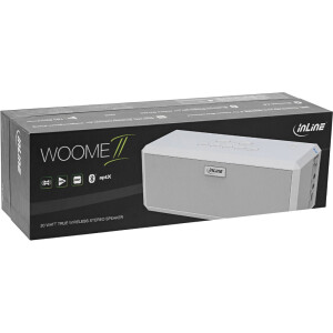 InLine® WOOME 2 - True Wireless Stereo TWS Bluetooth Lautsprechern NFC aptX, weiß