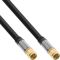 InLine® Premium SAT cable, 4x shielded, 2x F-plug, >110dB, black, 5m