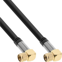 InLine® Premium SAT cable, 4x shielded, 2x F-plug angled, >110dB, black, 5m