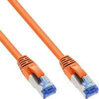 InLine® Patchkabel, S/FTP (PiMf), Cat.6A, halogenfrei, orange, 2m