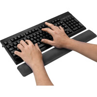 InLine® Keyboard with gel wrist rest, black, 464x60x23mm