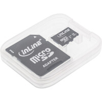 InLine® MicroSDXC flash card with SD adapter, Class 10/U3, 32GB