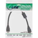 InLine® HDMI Kabel, HDMI-High Speed, Stecker / Stecker, schwarz, mit Ferrit, 0,3m