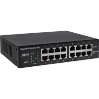 InLine® PoE+ Gigabit Network Injector Hub 8 Port (8x PoE+), 1Gb/s, 19" 1U