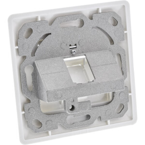 InLine® Frame set for 1x RJ45 Bu/LSA insert, Keystone SNAP-In, white RAL9010