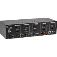 InLine® Desktop KVM Switch, 4-port, Dual Monitor DisplayPort 1.2, 4K, USB 2.0, Audio