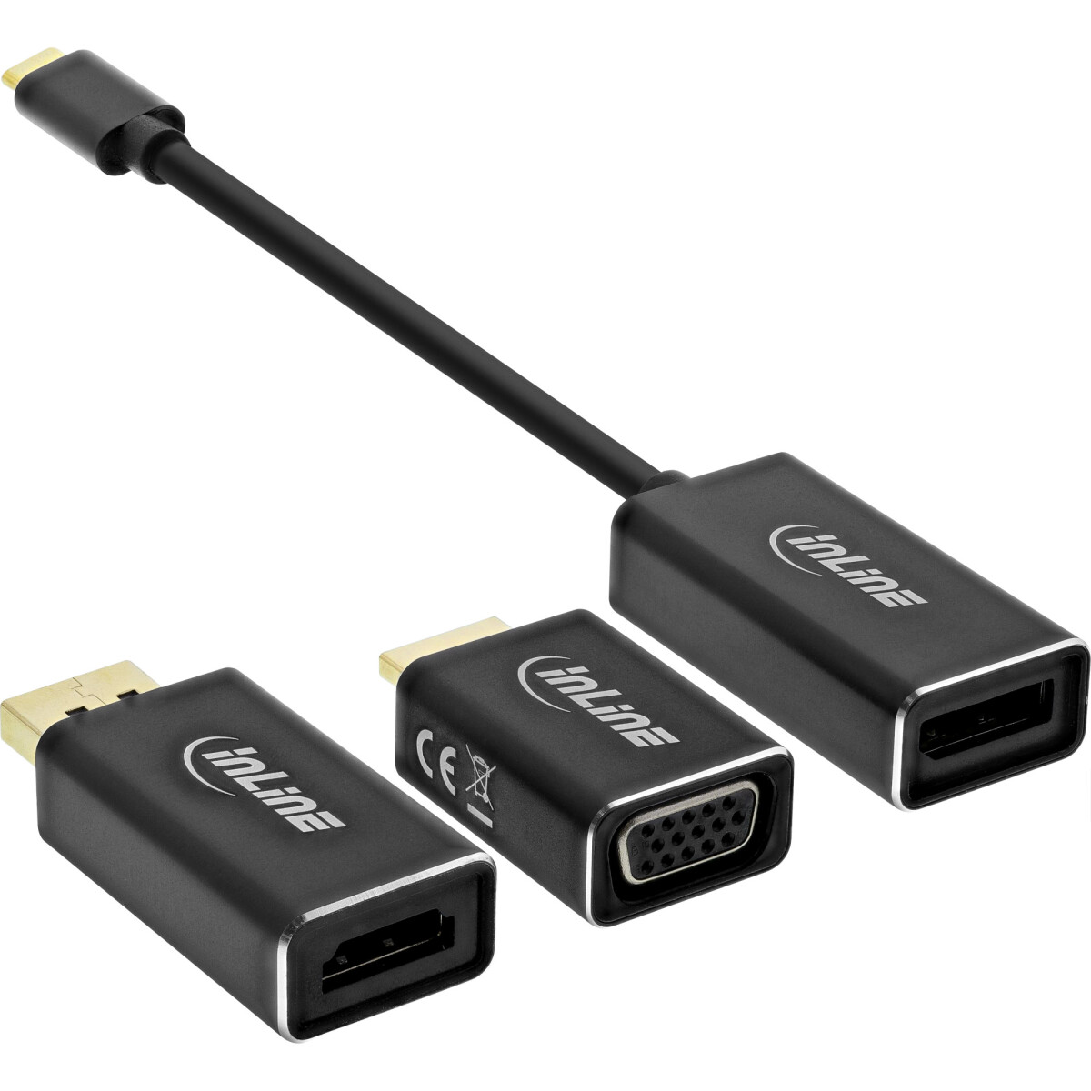 InLine® USB Display Converter Set 6-in-1, 4K/60Hz black