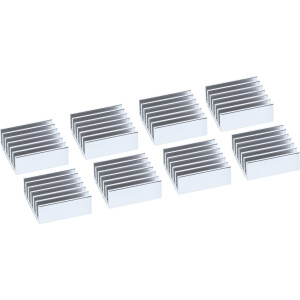 8er Pack InLine® IC-Kühler, selbstklebende Kühlrippen