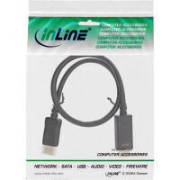 InLine® DisplayPort zu HDMI Konverter Kabel, 4K/60Hz, schwarz, 1,5m