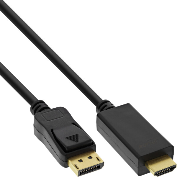 InLine® DisplayPort to HDMI converter cable, 4K/60Hz, black, 5m