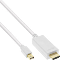 InLine® Mini DisplayPort zu HDMI Konverter Kabel mit Audio, 4K/60Hz, weiß, 1m