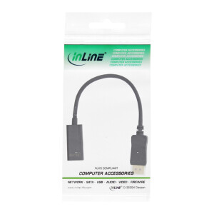 InLine® DisplayPort zu HDMI Adapterkabel mit Audio, DisplayPort Stecker auf HDMI