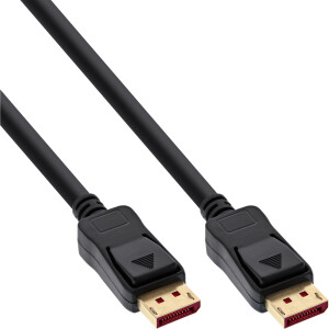 InLine® DisplayPort 1.4 Kabel, 8K4K, schwarz, vergoldete Kontakte, 0,5m