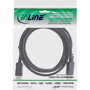 InLine® DisplayPort 1.4 cable, 8K4K, black, gold, 1m