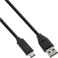 InLine® Basic USB 2.0 Cable, Type C male to A male, black, 1m