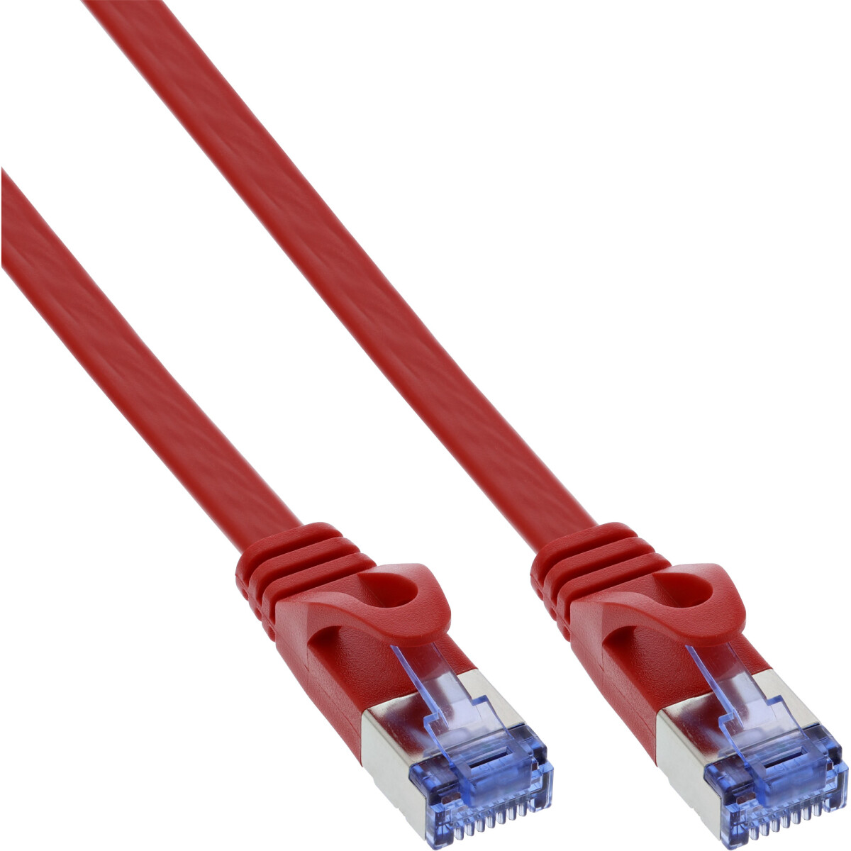 InLine® Patchkabel flach, U/FTP, Cat.6A, rot, 3m