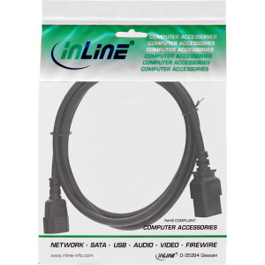 InLine® Netz Adapterkabel, IEC-60320 C14 auf C19, max. 10A, 0,5m