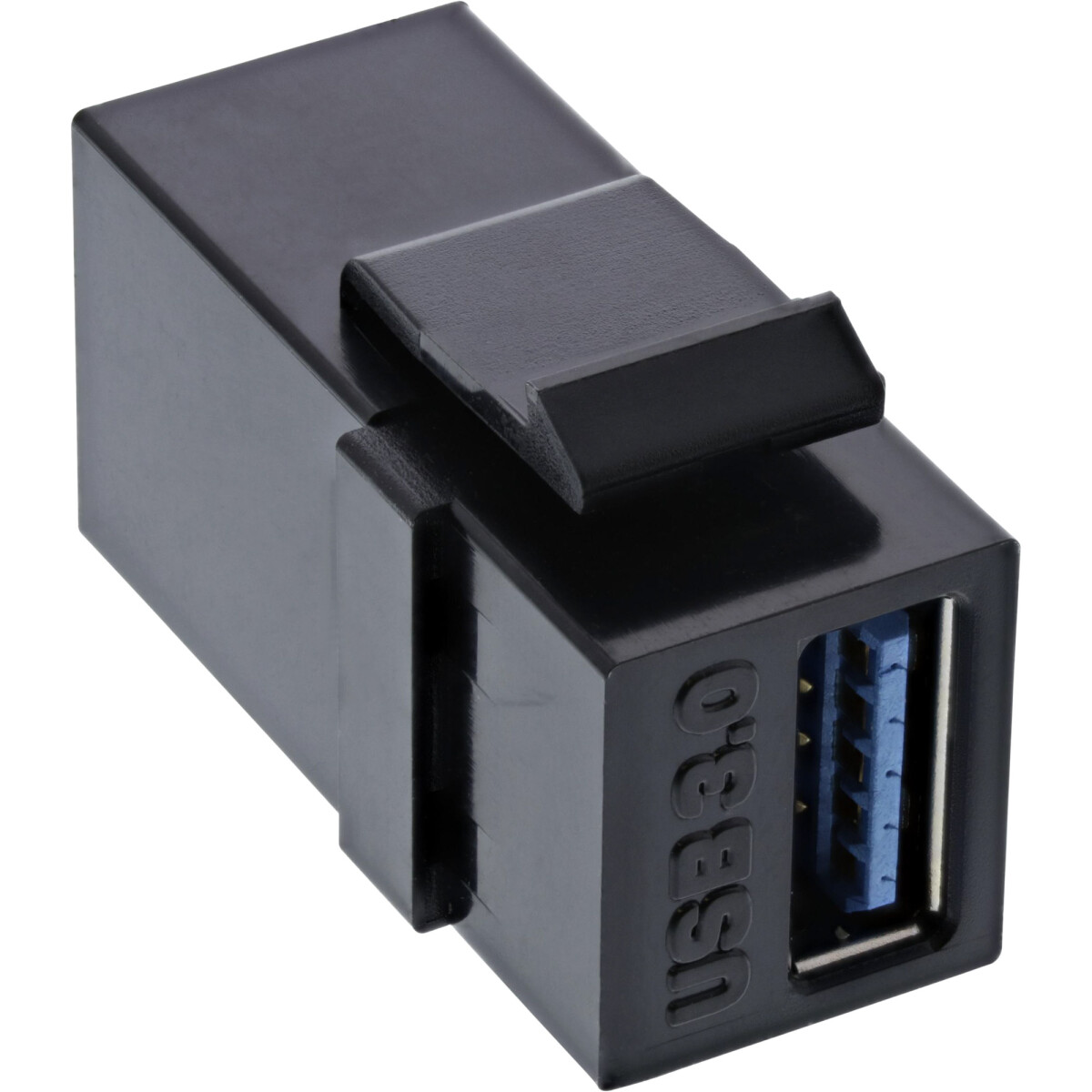 InLine® USB 3.1 Snap-In module, USB-A F/F, black housing