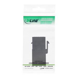 InLine® USB 3.1 Keystone Snap-In Einsatz, USB-A Buchse / Buchse, schwarz
