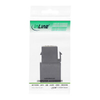 InLine® HDMI Keystone Snap-In module, 4K/60Hz, HDMI AF/AF angled black