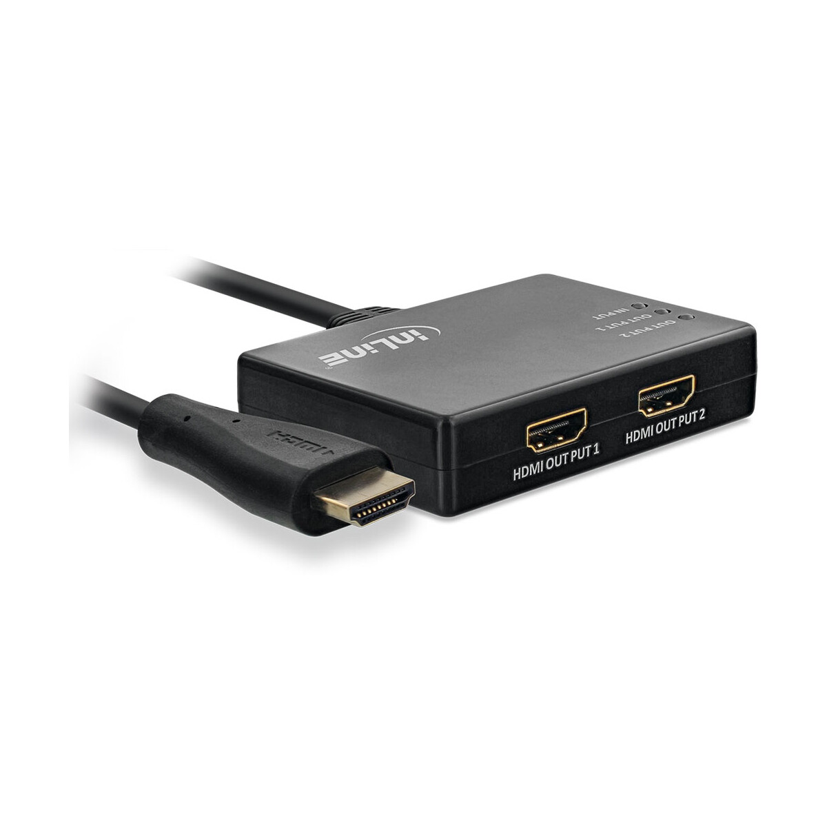 InLine® Cable Splitter HDMI 2-port, 4K/60Hz, with USB...