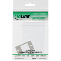 InLine® Keystone SNAP-In Module holder, single, metal, for flat surfaces