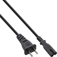 InLine® Netzkabel, Netzstecker China auf Euro 8 C7 Stecker, schwarz, 1,8m