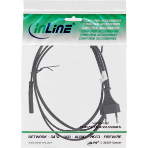 InLine® Netzkabel, Netzstecker CEE7/16 Schweiz auf Euro 8 C7 Stecker, 1,8m