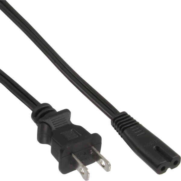 InLine® Netzkabel, Netzstecker Japan auf Euro 8 C7 Stecker, schwarz, 1,8m