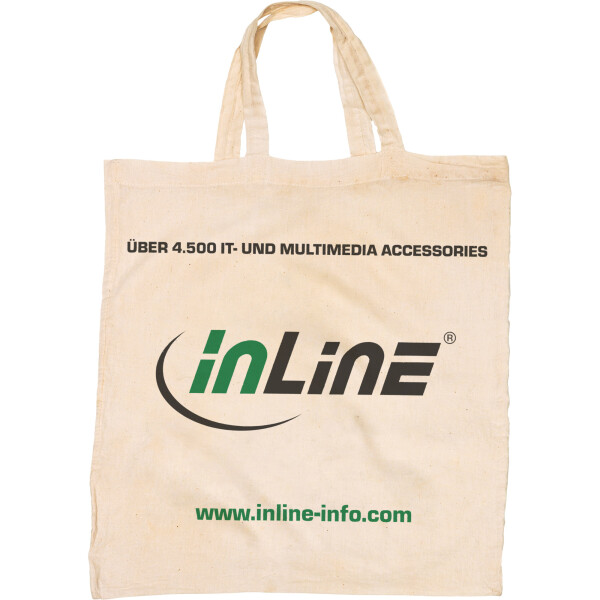 InLine® Canvas Carrying Bag, "woodline" nature, 42x12x38cm, with handle