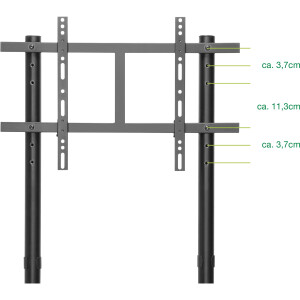 InLine® TV Cart, for LED-TV 37"-80" (94-203cm), max. 80kg