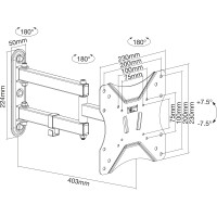 InLine® Basic wall mount, for flat screen TV 58-107cm (23-42")