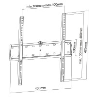 InLine® Basic Wandhalterung, für Flach-TV 81-140cm (32-55"), max. 40kg