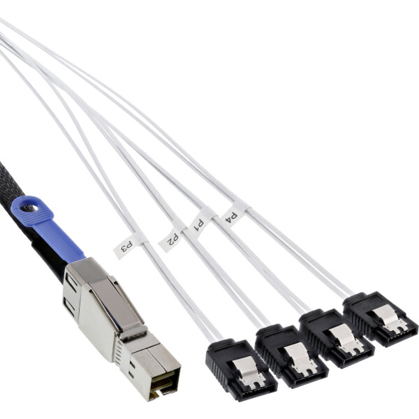 InLine® Mini SAS HD Cable SFF-8644 to 4x SATA 6Gb/s 2m