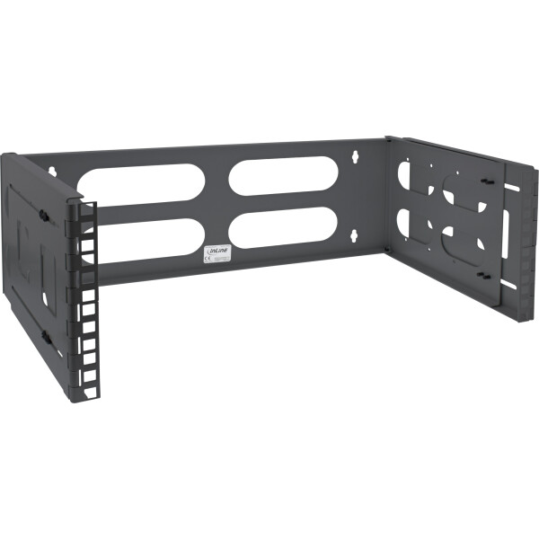 InLine® 19" Rack zur Wandmontage, 4HE, 24-40cm Tiefe, schwarz